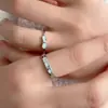 Anillo Resonante Fluorescente Original de Plata S925 con Forma de Rombo y Mariposa para Pareja de Hombres y Mujeres, un Par de Anillos Luminosos con Forma de Rombo y Lazo