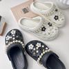 Zapatos de agujeros transfronterizos Zapatos Flor Accesorios DIY Traje Serie Flor Perla Cordones Hebilla Decorativa para Zapatos Accesorios Estereoscópicos