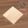 Tablero de Bloqueo con Motivo de Flor de Ganchillo de Madera Maciza, Bloqueo de Tejido a Mano para Cuadrados de Abuela, Figura de Bloqueo, Muñeca, Tablero Perforado de Arcilla