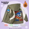 Chaqueta con Forro Polar Super Mouse para Niños, Chaqueta con Capucha Cortavientos Infantil, Ropa Exterior Elegante Bloque de Color Otoño e Invierno para Niños