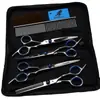 Tijeras Nepperson Azules de Alta Calidad de 7.0 pulgadas Set de 4 Piezas 3 Piezas 5 Piezas Tijeras para Aseo de Mascotas Tijeras Rectas Set de Espina de Pescado