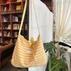 Primavera Nueva Llegada Lona Rayada Gran Capacidad Moda Simple Todo Combinable Estilo Ins Bolso Bandolera para Trabajo Bolso para Viajeros