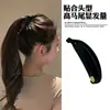 Pinza de plátano con lazo estilo coreano, pinza vertical, pinza de garra para coleta alta, tamaño grande para cabello grueso, pasador para mujer, pinza para la parte posterior de la cabeza, accesorio para el cabello