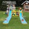 Castelo Inflável com Escorregador Airmyfun para Crianças Grande ao Ar Livre com Jato de Água Pequeno Castelo de Parque de Diversões Inflável