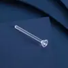 Aretes de Moda al por Mayor con Engastes de Copa Transparente para Piercing de Oreja, Pasadores de Oreja Personalizados que se Pueden Incrustar con Circonia, Joyería para Oreja para Piercing de Oreja