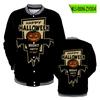 Halloween espantapájaros de calabaza raro marca de moda coreana estudiante cuello alto uniforme de béisbol abrigo de otoño estampado en 3D para mujer