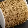 Nuevo clip de papel de cadena de eslabones cruzados de acero inoxidable cadena de metal collar hueco ovalado cadena DIY