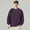 Sudadera de Cuello Redondo para Hombre 2026 Otoño Nueva Marca de Moda Patchwork Superior Camiseta Casual Americana de Manga Larga Ropa para Hombre
