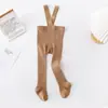 Meias-calças para Meninas, Classe A, Estilo Primavera e Outono, Algodão Penteado, Macacão Infantil Respirável, Calça de Levantamento de Peso Infantil Cor Sólida