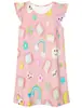 Verão Europeu e Americano Transfronteiriço Impressão Digital 3D Doce Candy Namorado Gourmet Casual Meninas Manga Voadora Roupa de Dormir para Casa