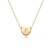 Amazon Transfronterizo Nuevo Diseño Collar con Forma de Corazón Collar de 26 Letras Moda para Mujer Versátil Regalo de Cumpleaños