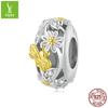 Prata Ziyun original prata 925 Margarida abelha contas de posicionamento de silicone requintado versátil pulseira europeia e americana contas acessórios