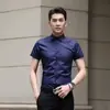 Camisa Blanca de Manga Corta para Hombre, Verano, Corte Delgado, Casual de Negocios, Profesional, Formal, Unisex, Sin Planchar, Resistente a las Arrugas, Camisa Delgada