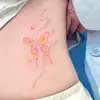 Pegatina de Tatuaje Estilo Ins Personalizada Simple de Nuevo Estilo Transfronteriza Mariposa de Dibujos Animados Colorida Dopamina Y2K