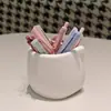 Portalápices Lindo de Dibujo Animado Gatito Papelería para Estudiantes Tocador Tubo de Almacenamiento para Escritorio Adornos de Regalo Decorativos
