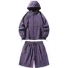 Casal Transfronteiriço Conjunto de Roupas de Proteção Solar Anti-ultravioleta de Verão Comércio Exterior Roupas de Pesca ao Ar Livre Roupas para Pele Shorts Conjunto de Duas Peças