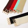 Cinturón ancho elástico ajustable para mujer con falda Hebilla simple Conveniente Moda Combinable Cintura ceñida Sello de cintura