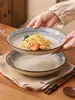 Prato Vintage com Cor Sob Esmalte Prato Doméstico Prato 2026 Novo Serviço de Mesa Estilo Chinês Tigela e Prato Prato de Jantar Estilo Japonês