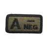 Insignia de Velcro Bordada Tipo A, Tipo B, Tipo Ab, Tipo O + Insignia Táctica de Tipo de Sangre Pos-Neg Insignia de Tipo de Sangre Completamente Bordada