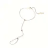 Aogu Venta Cruzada Popular Simple y Versátil Acero Inoxidable Galvanizado al Vacío Estrella de Ocho Puntas Cadena de Muñeca para Mujeres Joyería de Mano Nicho Ins
