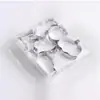 Exclusivo para ventas transfronterizas: Set de 7 piezas de moldes para galletas de acero inoxidable de Halloween, moldes para galletas de calabaza y murciélago, moldes para hornear