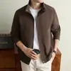 Chaqueta Casual para Hombre con Cuello Alto Estilo Old Money 2026 Otoño Nueva Ligera Casual Madura Ropa Exterior Chaqueta Cortavientos para Hombre