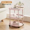Mesa de Centro Dupla Camada Mini Móvel para Uso Lateral de Sofá, Mesa Pequena Minimalista, Prateleira Pequena de Armazenamento de Cabeceira para Quarto e Varanda