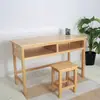 Escritorio de madera maciza integrado sin montaje, escritorio de oficina y silla con cajones, escritorio simple para el hogar, escritorio de estudio