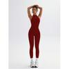 Macacão All-In-One de Secagem Rápida Europeu e Americano Roupa de Yoga Justa Alça no Pescoço para Aerial Costas Bonitas Sexy Esporte Fitness Feminino Alta Elasticidade