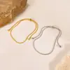 Nuevo tobillera de cadena de hueso de serpiente de titanio para mujer, estilo ins, nicho, diseño versátil, simple, personalidad, adornos para el pie de acero inoxidable