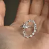 Anillo Ovalado Geométrico de Moda para Mujer, Hueco y Delicado, Anillo Abierto Único y Audaz, Anillo Trendy Dulce de Nicho para el Dedo Índice