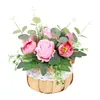 Cesta tejida, Cesta para arreglo floral simulado, Bolso tipo bandolera Mini cesta de flores, Objetos pequeños para el hogar, Bolso de mano para bodas, Exhibición para fiestas navideñas