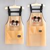 Delantal de cocina de TPU para mujer, impermeable y resistente al aceite, sin lavado, ropa de trabajo transparente para cocina, estampado especial para catering.