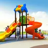 Equipamento de Playground Infantil Grande Porte Transfronteiriço, Combinação de Escorregador de Plástico e Balanço para Parque Comunitário