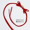 Cheongsam Estilo Chino Nuevo Bai Xi Tejido a Mano con Cuentas Doradas Doble Corazón de Jade Cuentas Botón de Cola Larga Superior con Botones Decorativos Vintage