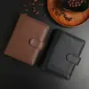 Cartera de Moda Retro para Hombre con Cierre de Hebilla, Múltiples Ranuras para Tarjetas, Gran Capacidad, Portatarjetas Bancarias, Estuche para Licencia de Conducir y Tarjeta de Identificación