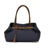 Nuevo bolso de hombro minimalista para mujer, con gran capacidad, diseño de hebilla de cinturón y un elegante tejido de mezclilla grueso, perfecto como bolso de axila a la moda.