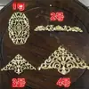 Adornos metálicos con forma de luna, largos, triangulares y con borde festoneado para accesorios de cabello DIY, tocados de novia y sombreros de disfraces tradicionales