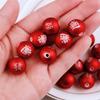 16mm Acrílico Rojo Esmerilado Agujero Perlado Año Nuevo Palabra para el Cabello Agujero Perlado DIY Cadena para Teléfono Móvil Accesorios de Pulsera