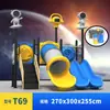 Escorregador Grande para Jardim de Infância Espaço Externo Infantil Série Combinação de Balanços Equipamento de Diversão ao Ar Livre para Parque Comunitário