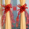 Abrazaderas para Cortinas de Habitación de Boda, Decoración del Nuevo Dormitorio de la Novia, Adornos Colgantes de Personajes de Doble Felicidad para Boda, Colección Completa de Artículos para Boda