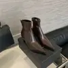Botines de Tacón Alto con Punta Aguda Estilo Retro Chuyuji para Mujer, Nuevo Estilo Verano 2026, Botas Elásticas Ajustadas de Tacón Delgado con Cremallera Trasera, Botas Martin