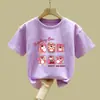 Ropa de Verano de Algodón Puro de Manga Corta para Niñas Estilo 2026 para Niños Medianos y Grandes, Camisetas, Tops, Playeras de Verano Frescos y Lindos