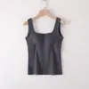Dropshipping Regata Feminina Nova Estilo Primavera e Verão com Sutiã Embutido, Costas Lindas em U Grande, Camisola Longa para Usar em Camadas