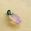 Colgante de Flor de Magnolia de Ágata Natural Calcedonia de Hielo Alto Colgante de Cuerda Hecho a Mano Accesorios Versátiles DIY Venta al por Mayor