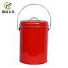 Cubo de Basura Rojo Redondo para Cocina de Hierro Galvanizado Cubo de Basura de Cocina Cubo de Basura de Verduras Cubo de Basura de Cocina