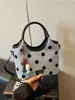 Bolso Cubo de Gran Capacidad con Lunares para Mujer 2026 Verano Nuevo Estilo Coreano Bolso de Mano de Nicho Bolso Cruzado Bolso de Viaje