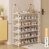 Zapatero simple de múltiples capas con orejas de gato de dibujos animados para la entrada del hogar, estante económico para almacenamiento de zapatos para apartamentos de alquiler