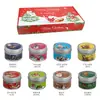 Venta al por mayor de fábrica Caja de regalo de Navidad transfronteriza, Lata de atmósfera festiva Vela de cera de soja perfumada Decoración