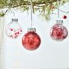 Transfronterizo Nuevo Color Transparente Cinta Flash Bola de Navidad Atmósfera PET Decoraciones para Árbol de Navidad Bola Transparente
